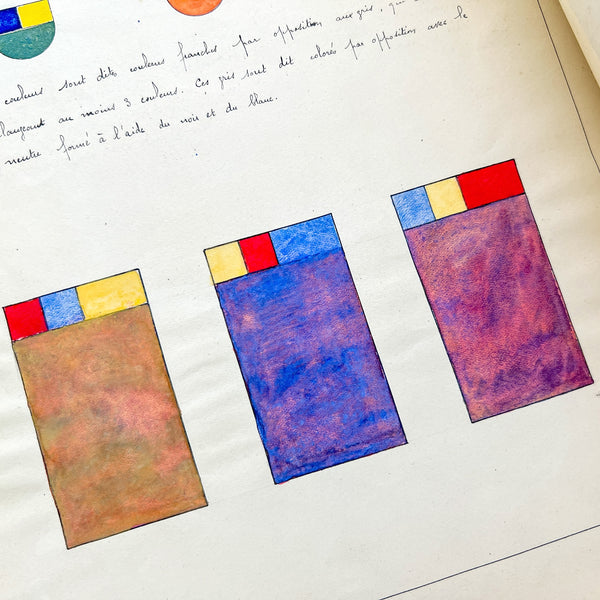 Compositional design and color theory drawings