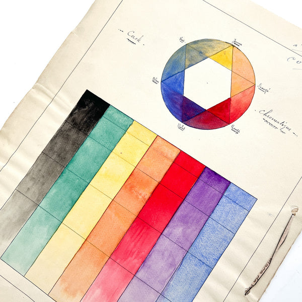 Compositional design and color theory drawings