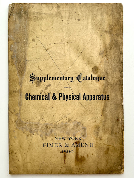 Supplementary Catalogue of Chemical & Physical Apparatus [with] Seibert's Graded Infant-Feeder and Sterilizer advert