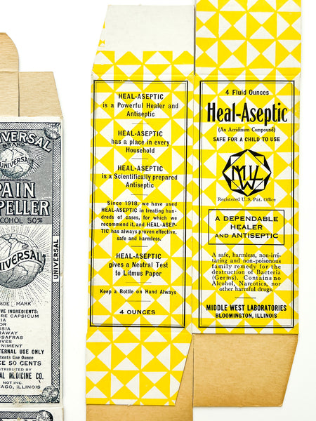 A few items from the Interwar medicine cabinet (their boxes, anyway)