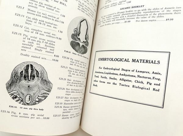 1926-1927 Catalog of Turtox Microscope Slides