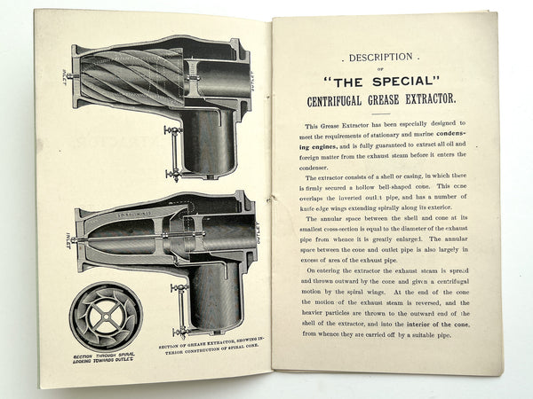 "The Special" Centrifugal Grease Extractor, Specially adapted for marine and stationary condensing engines