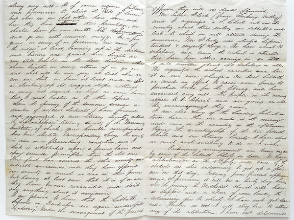 1859 autograph letter from "D. D. Domer" at the Missionary Institute in Selinsgrove, PA