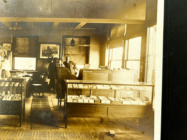 Large photograph inside the W. W. Waltke Co., St. Louis ca. 1900, soap displays and working women