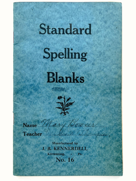 Standard Spelling Blanks - with 3 pages of color ornithological sketches