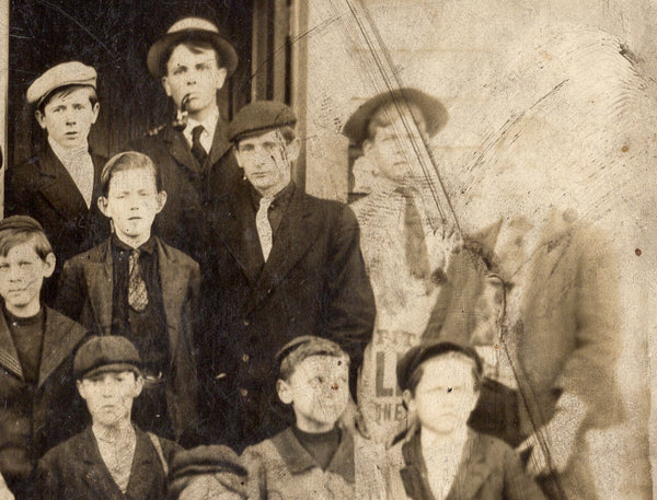 The Pittsburg Leader - Photograph of 23 newsboys, ca. 1880-1890s