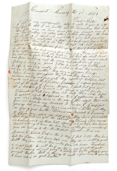 1839 ALS from an Ohio man reconnecting with his sister in Connecticut (family misfortune & postal expansion content)