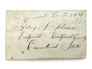 1839 ALS from an Ohio man reconnecting with his sister in Connecticut (family misfortune & postal expansion content)