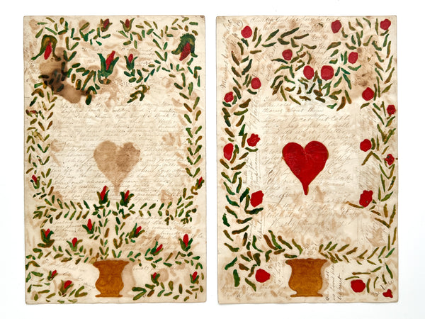 Illustrated manuscript token of remembrance, friendship, and hedged professions of love