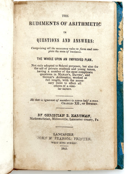 The Rudiments of Arithmetic in Questions and Answers