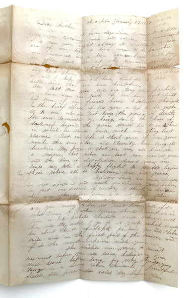 1834 ALS from a Midwest speculator to his brother in Vermont, on mortality and Ohio as the promised land