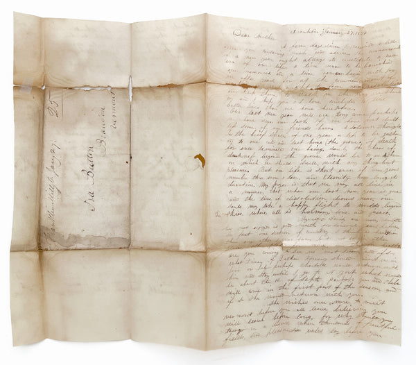 1834 ALS from a Midwest speculator to his brother in Vermont, on mortality and Ohio as the promised land
