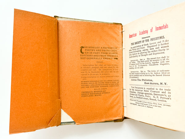 The Philistine: A Periodical of Protest. Volume IV, Numbers 1-6 (1896-1897)