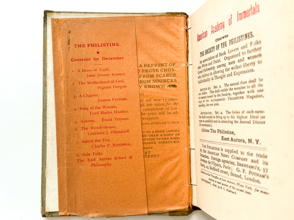 The Philistine: A Periodical of Protest. Volume IV, Numbers 1-6 (1896-1897)