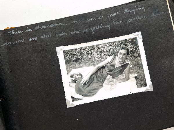 Teenage girl's vernacular photo album of multigenerational women in California ca. 1955