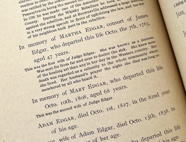 History of the Graveyard Connected With Cross Creek Presbyterian Church