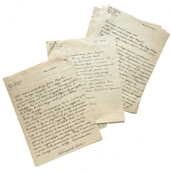 Three letters from a Polish immigrant detained and working in the kitchen at Ellis Island in 1947