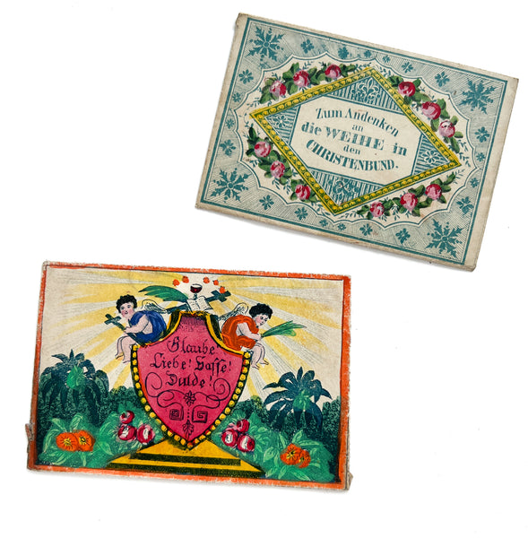 Manuscript liederbuch with three taufbriefe kept by South Bend immigrant Gottfried Poehlman