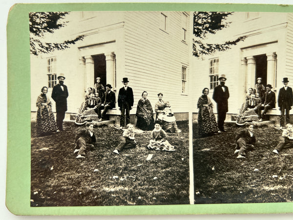 James A. Garfield family stereograph, 1873