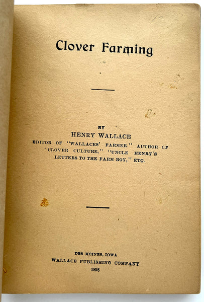 Clover Farming (Wallaces' Farm Library, No. 2)