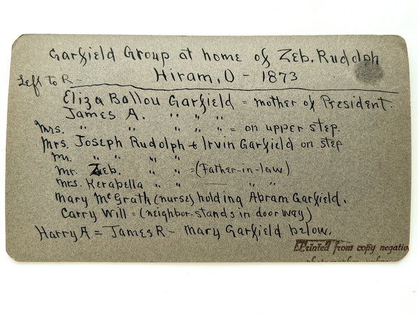 James A. Garfield family stereograph, 1873