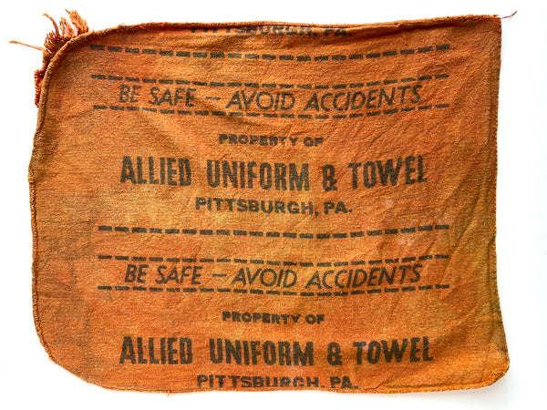Printed rag promoting workplace safety "Be Safe — Avoid Accidents"