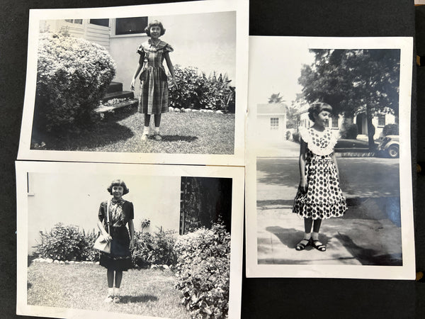 Teenage girl's vernacular photo album of multigenerational women in California ca. 1955