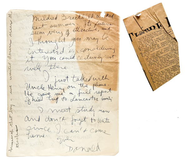 ALS mentioning a lecture at Penn State by Frank Lloyd Wright during which he disparages their campus architecture, 1946