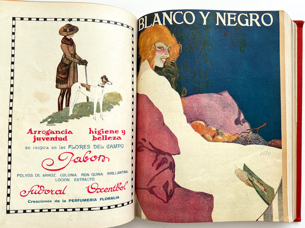 Blanco y Negro: revista ilustrada, Año 27, Números 1363-1383. Bound volume of 27 issues, complete consecutive run from July 1-December 30, 1917