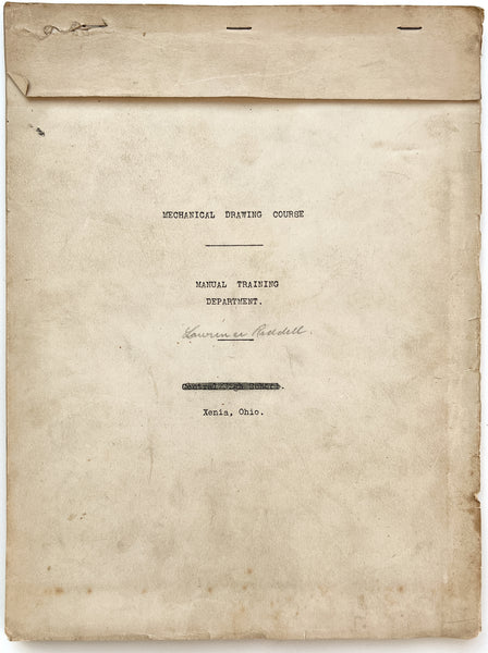 Mechanical Drawing Course, Manual Training Department, Central High School, Xenia, Ohio.