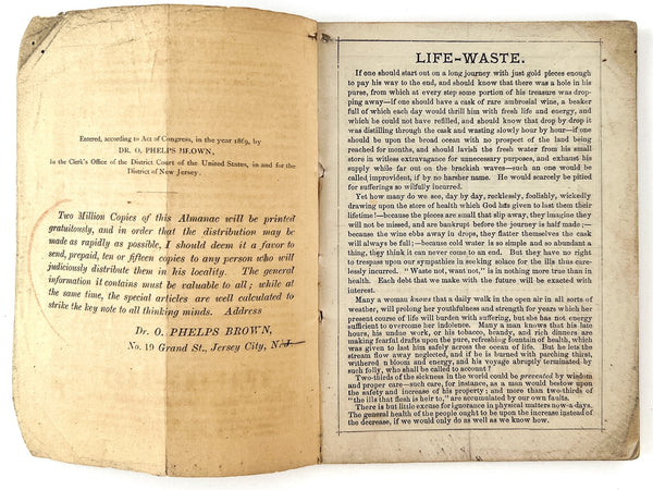 Shakespeare's Seven Ages of Man's Life (Brown's Almanac 1869)