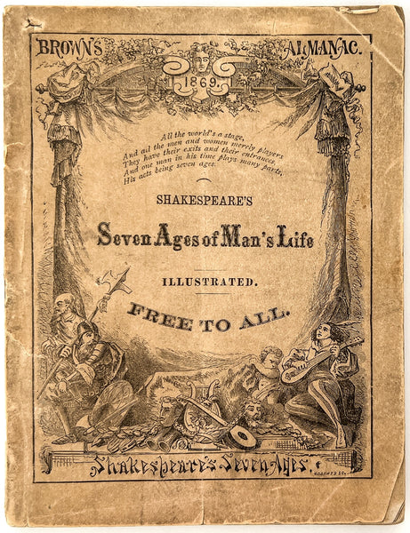 Shakespeare's Seven Ages of Man's Life (Brown's Almanac 1869)