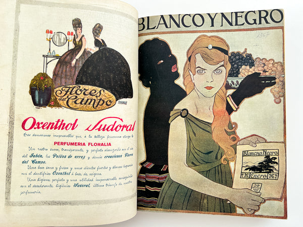 Blanco y Negro: revista ilustrada, Año 27, Números 1363-1383. Bound volume of 27 issues, complete consecutive run from July 1-December 30, 1917