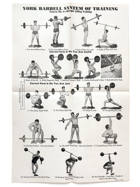 Collection of 5 "York Method" training guides for body builders, including York Advanced Methods of Weight Training; York Leg Developing Course, Bob Hoffman's Simplified System of Swing Bar Training