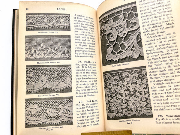 Woman's Institute of Domestic Arts and Sciences, 3 volumes: Decorative Stitches and Trimming, Sewing Materials [and] Sewing for Profit