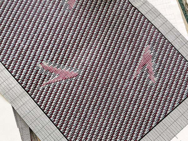 Cours de mise-en-carte: A portfolio of student work in producing "point paper" drafts for weaving, 1949-1951.