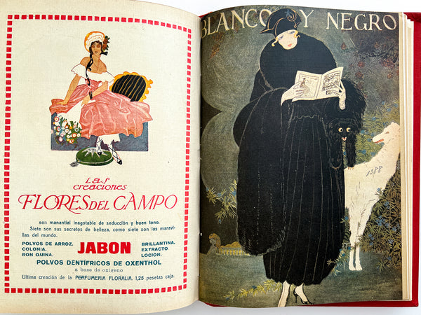 Blanco y Negro: revista ilustrada, Año 27, Números 1363-1383. Bound volume of 27 issues, complete consecutive run from July 1-December 30, 1917