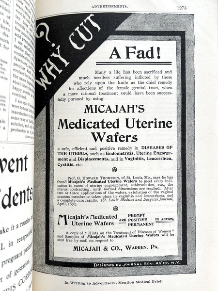 The Medical Brief Monthly. Practical Medicine and Surgery. Vol. XXVI, No. 8. August 1898.