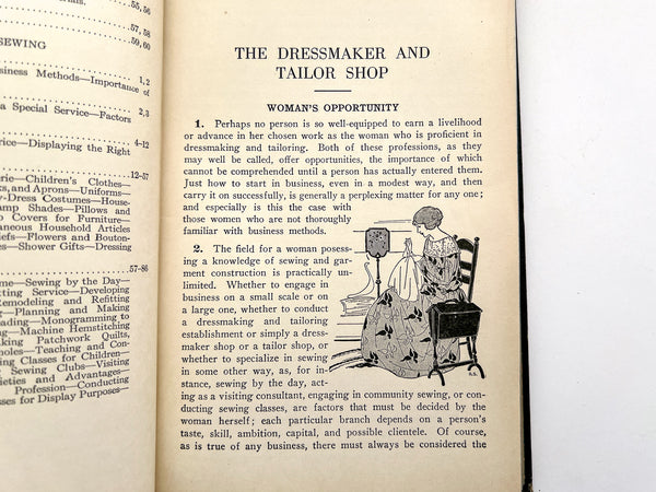 Woman's Institute of Domestic Arts and Sciences, 3 volumes: Decorative Stitches and Trimming, Sewing Materials [and] Sewing for Profit