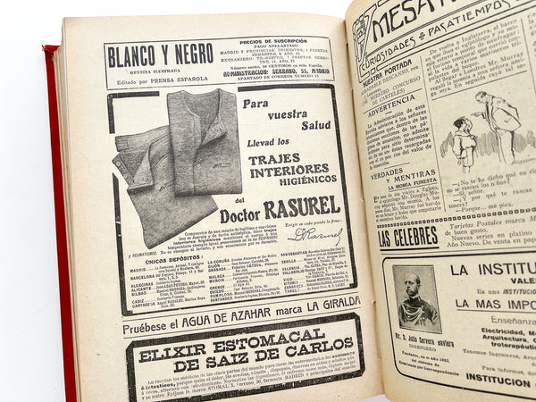 Blanco y Negro: revista ilustrada, Año 27, Números 1363-1383. Bound volume of 27 issues, complete consecutive run from July 1-December 30, 1917