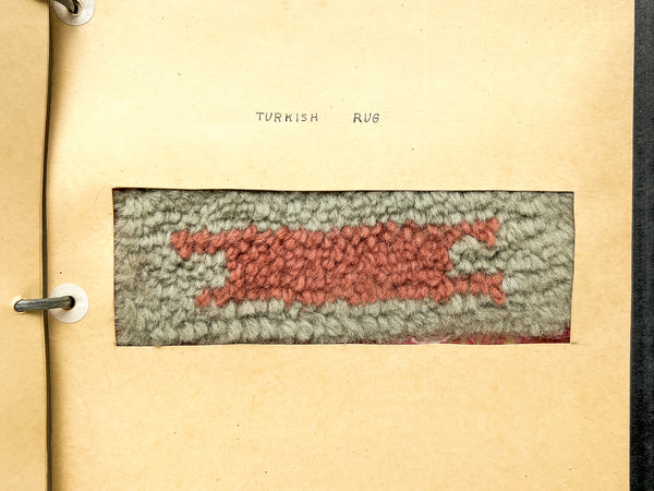 Mid-Century binder of work in handicraft, including braiding, printing and weaving, with many mounted specimens and instructions for working.