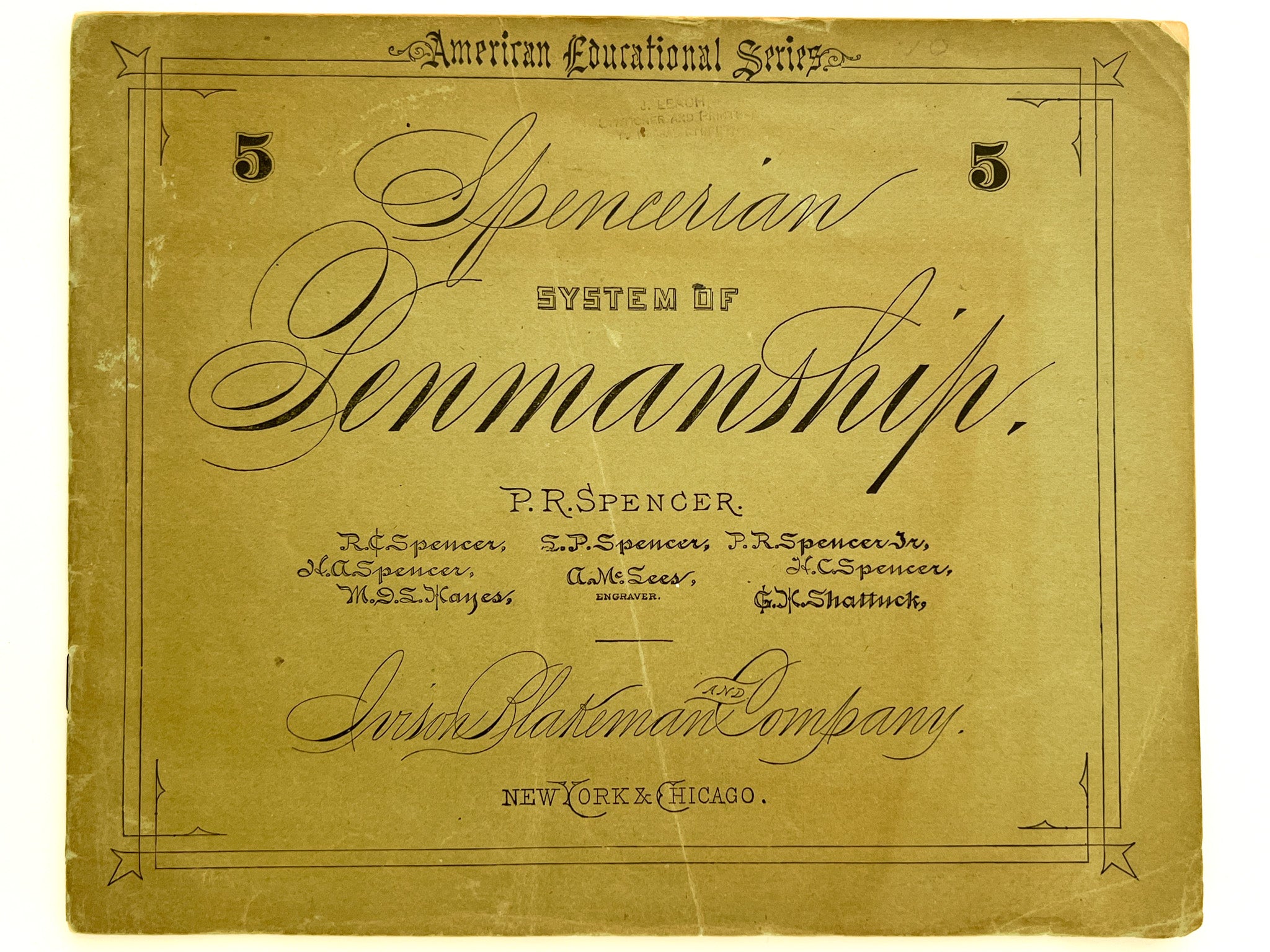 1884 - Spencerian System of Penmanship, No. 5 (American
