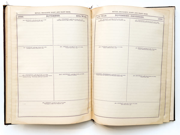 Retail Druggists' Diary and Want Book (1886)