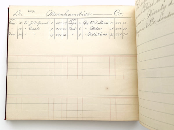 1891 - The Normal Review System of Writing, Regular Course - bound volume of 7 complete copy books (Nos. 1, 2, 3, 4, 4 1/2, 5, and Business Forms)