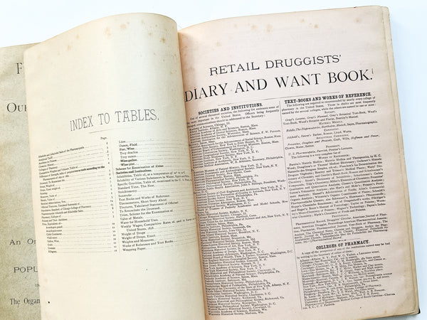 Retail Druggists' Diary and Want Book (1886)