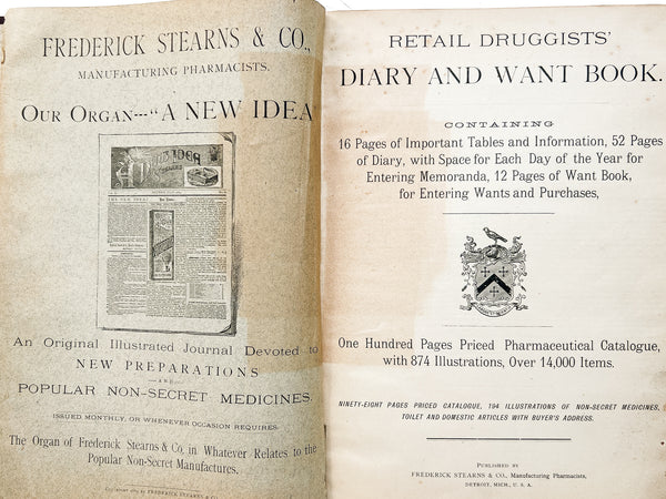 Retail Druggists' Diary and Want Book (1886)