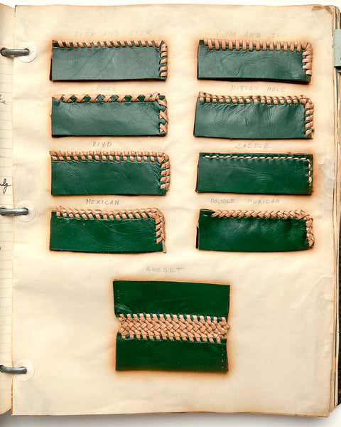 Mid-Century binder of work in handicraft, including braiding, printing and weaving, with many mounted specimens and instructions for working.