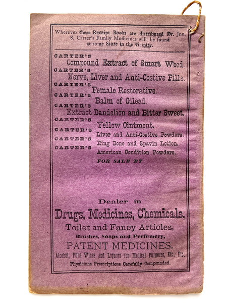 The Housekeeper's Receipt Book (Carter's Compound Extract of Smart Weed)