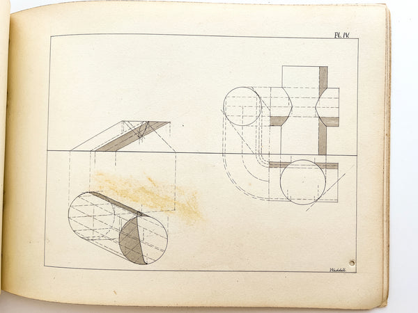 Manuscript notebook of drawings by the renowned civil engineer and bridge designer J.A.L. Waddell (1854-1938) from his final year of study at Rensselaer Polytechnic Institute, 1875.