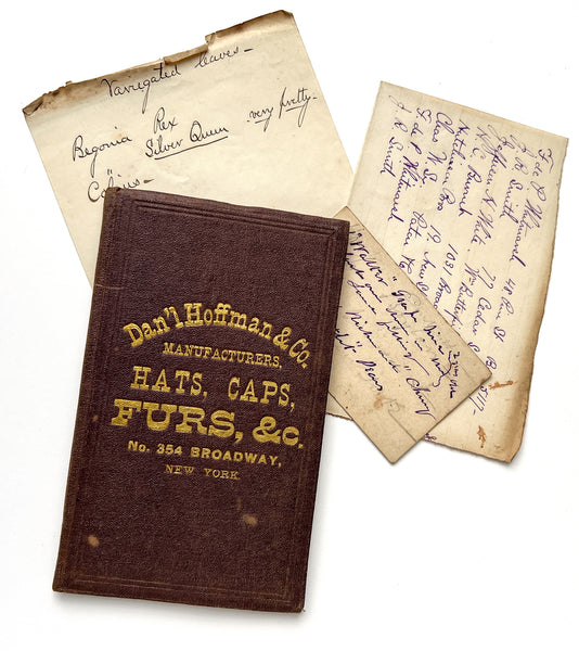 Daniel Hoffman & Co. Autumn of 1869. [pocket memo book]